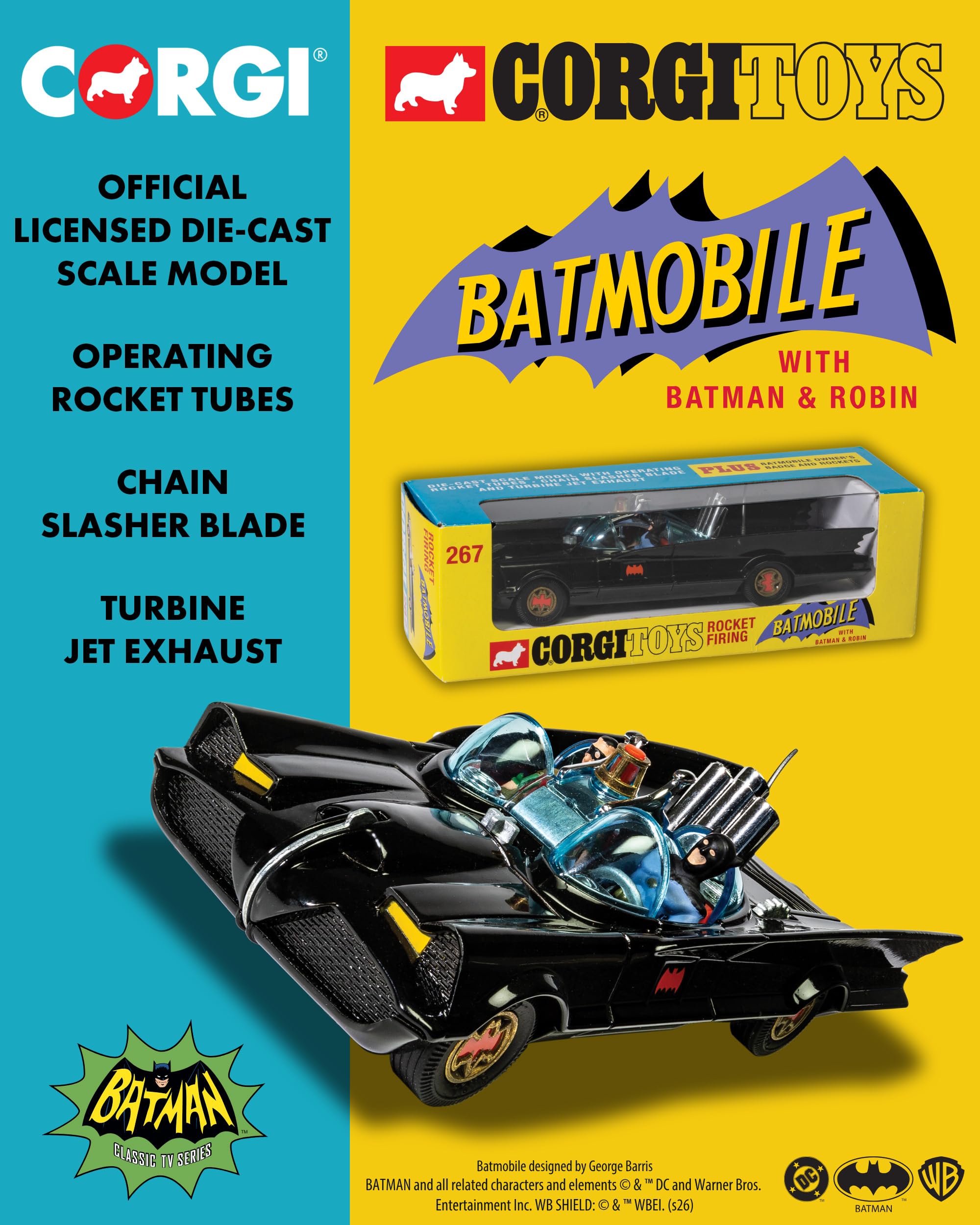 Amazon | コーギー 1/46 バットモービル バットマン ＆ロビン 1966